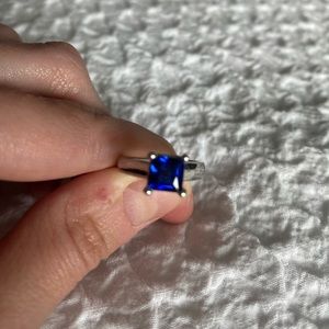 💥Ring. Platinum with sapphire.